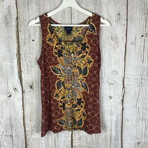 Daytrip Boho Sleeveless Button Front Top Size Medium  296